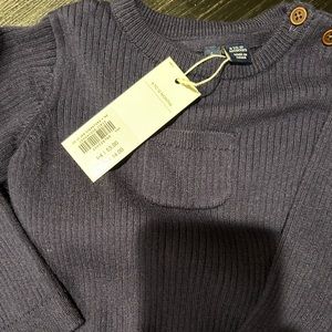 Janie and Jack Baby Outfit: 2 pieces: Sweater set: Navy blue with tags